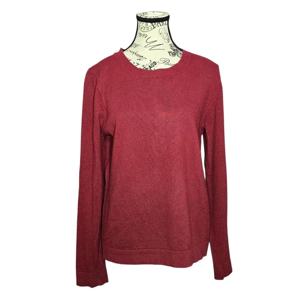 J. Crew Mercantile Red Crew Neck Sweater L Minimalist - Picture 1 of 10